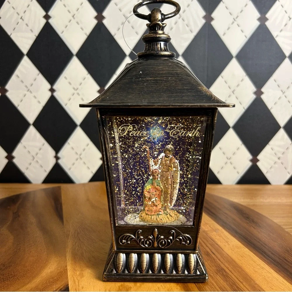 Battery Powered Nativity Lantern 9.5” Holy Family Lighted Decor Fontanini - Picture 6 of 10